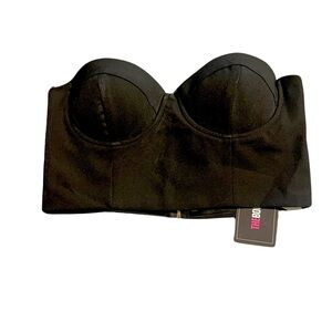 Product: Black Crop zip up shirt
